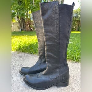 FRYE Boots Leather Pull On Knee High Style 4015 Size 6.5 B.